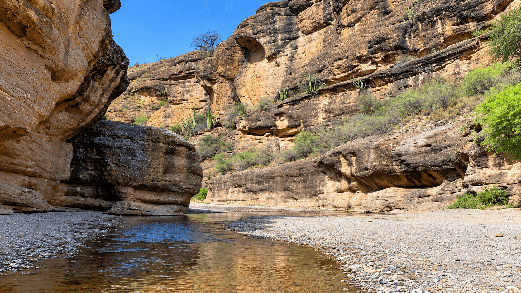 Entre rocas y paisajes naturales